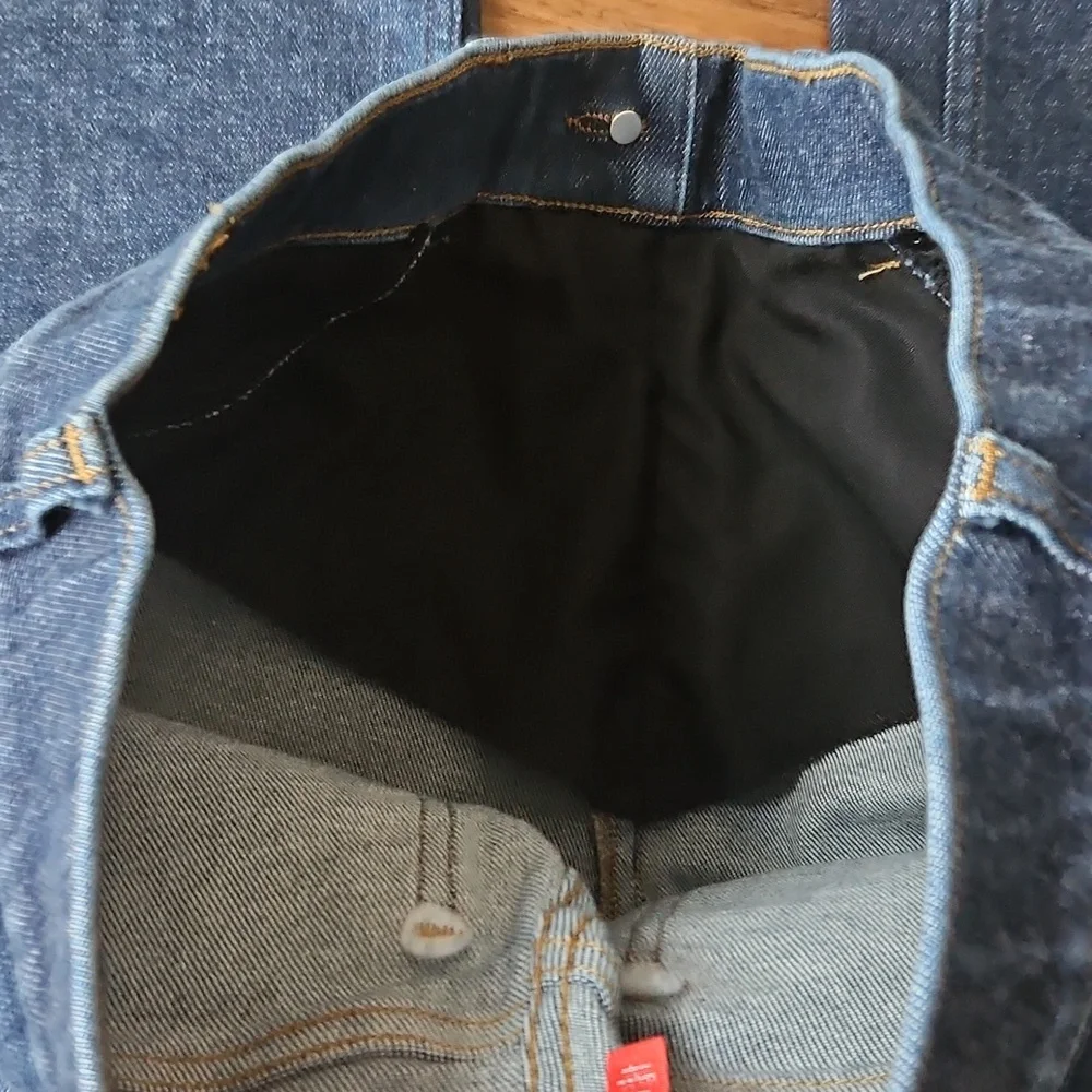 SPANX Women's Dark Blue Straight-Leg Jeans Size L (14-16) - Picture 7 of 10